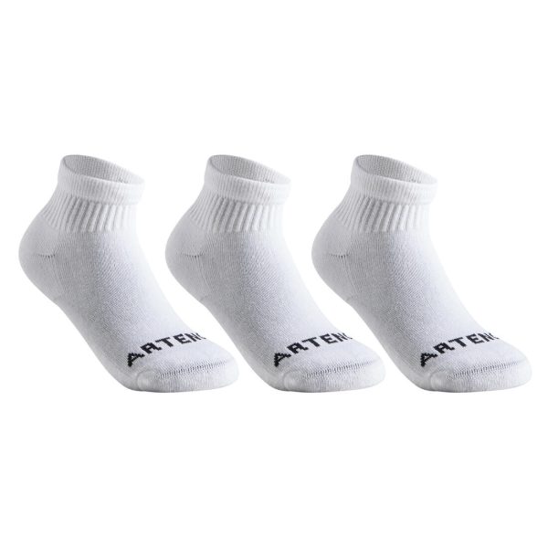 Kid s Racquet Sports Socks Mid 3-pack - RS 100 Online