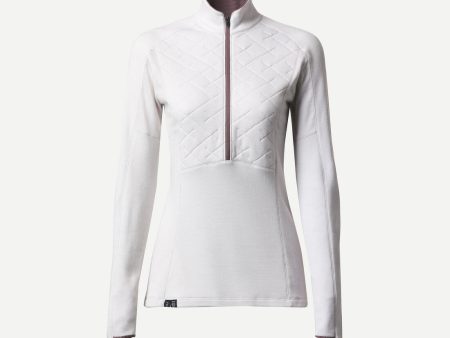 Women’s Mountain Trek T-Shirt Long-sleeved w  Zipped Collar Merino Wool - MT900 Discount