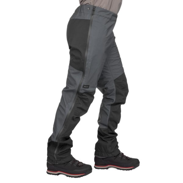 Men’s Mountain Trekking Overtrousers Waterproof - Trek 500 Dark Grey For Cheap