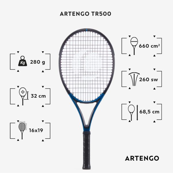 TR500 Adult Tennis Racquet - Blue Online