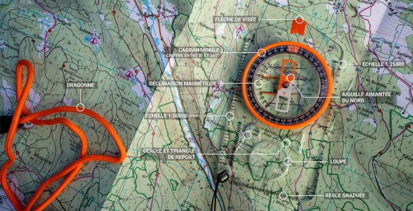 Baseplate Orienteering & Hiking Compass - Explorer 500 Orange Supply