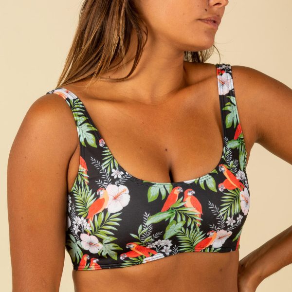 Women s Crop Top w  Removable Cups - Aurely Parrot Supply