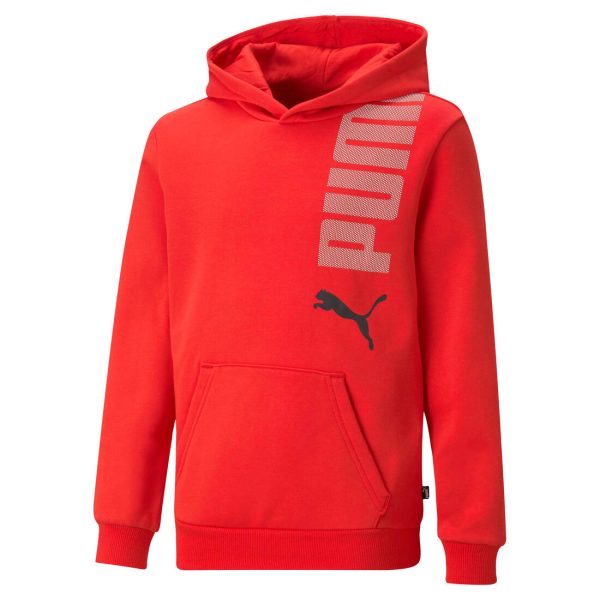 Puma ESS+ Logolab Boy s Hoodie FL B - Red Online Hot Sale