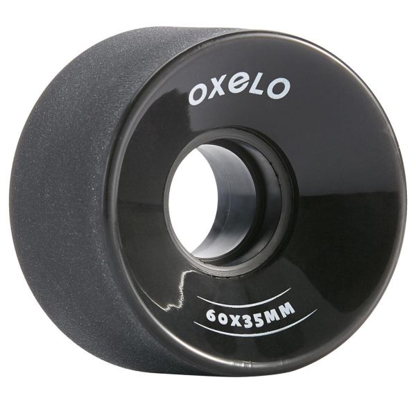 Adult Quad Skate Wheels 60 mm 82A - 4-Pack - Black Discount