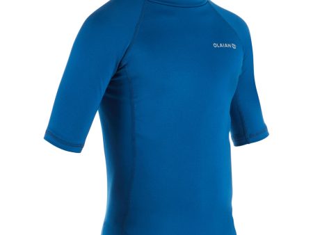 Kid s Surfing T-shirt Thermal Fleece UV-Resistant Short Sleeve - Blue Sale