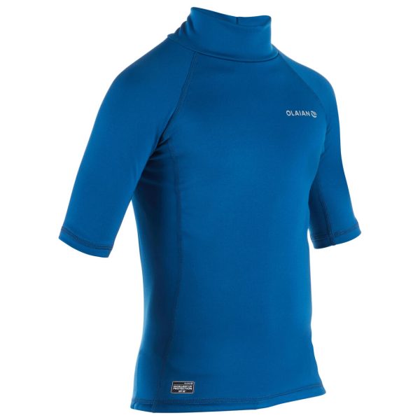 Kid s Surfing T-shirt Thermal Fleece UV-Resistant Short Sleeve - Blue Sale