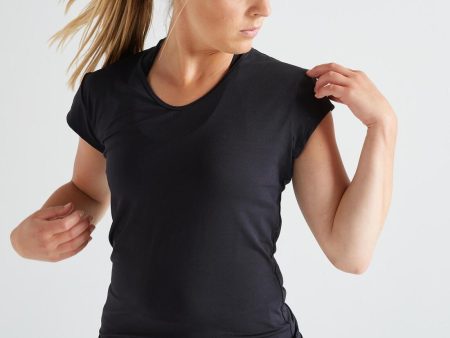 100 Women s Cardio Fitness T-Shirt on Sale