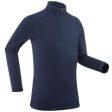 Kid s Ski Base Layer Top 1 2 Zip - BL 500 Blue Discount