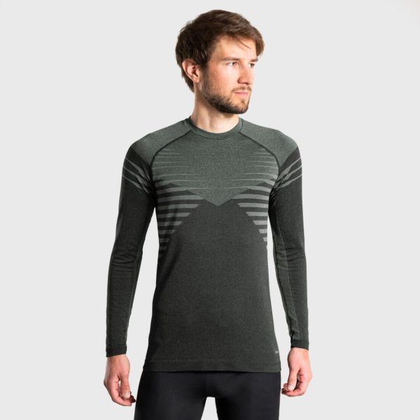 Men s Trail Running Long-Sleeved Seamless Jersey - Khaki Online