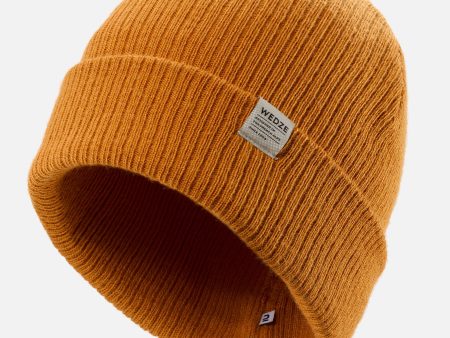 ADULT SKI HAT - FISHERMAN - OCHRE For Cheap