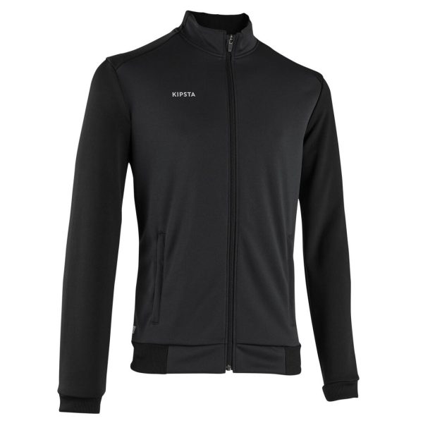 Kipsta Essential Football Training Jacket - Black Grey Sale