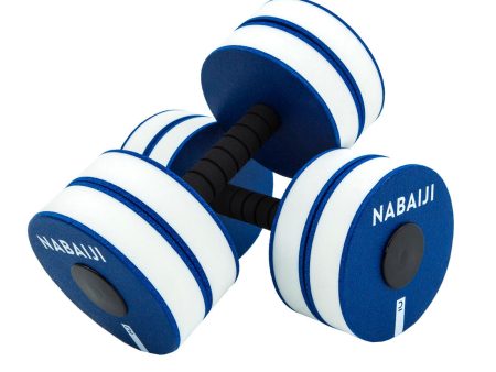 Pair of Foam Aquafit Dumbbells Aquagym blue white Online now