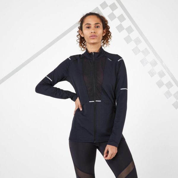 Kiprun Women s Running Breathable Jacket - Black Online Hot Sale