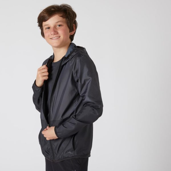 Kids  Ultra-Lightweight Compact Breathable Jacket - Black Print Online Hot Sale