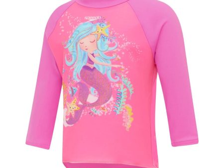 Speedo Toddler Girls Digital Printed Rashie Sale