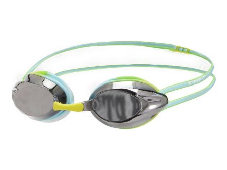 Speedo Junior Opal Mirror Lenses Swimming Goggles - Green Lemon Blue Online Hot Sale