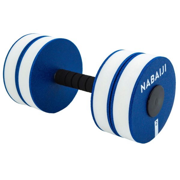 Pair of Foam Aquafit Dumbbells Aquagym blue white Online now