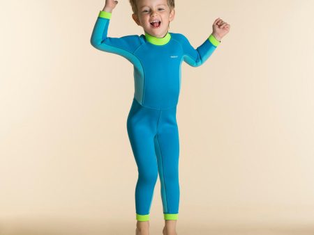 Kid s Swimming Wetsuit Neoprene 2mm - TI Warm Blue Fashion