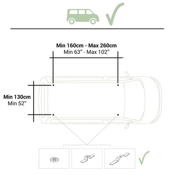 Van Rooftop Tent 2 Person - 500 Fresh & Black For Cheap