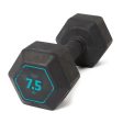 Weight Training Cross Training Hex Dumbbell 7.5 kg - Black Cheap