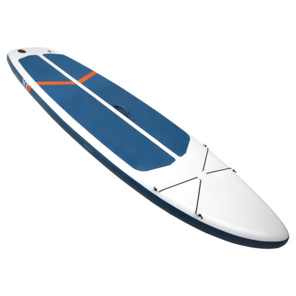 Inflatable Stand-up Paddle Board (Over 80kg) Compact 10ft - White Blue - 100 Supply