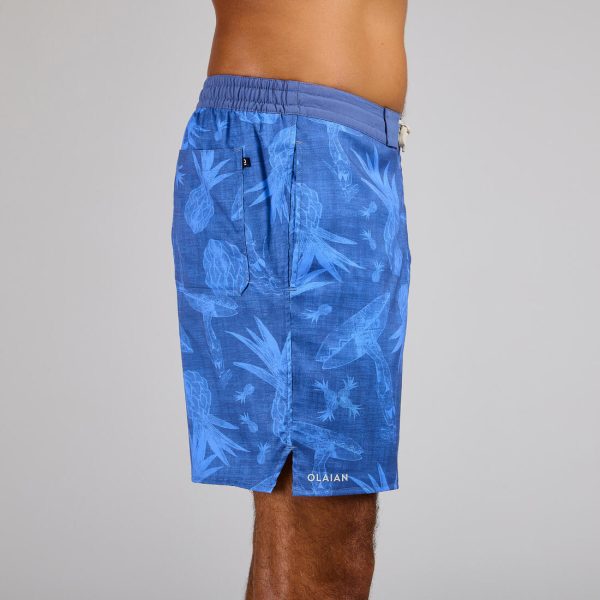 Men s Boardshorts Long - Surfing 100 Blue Sale