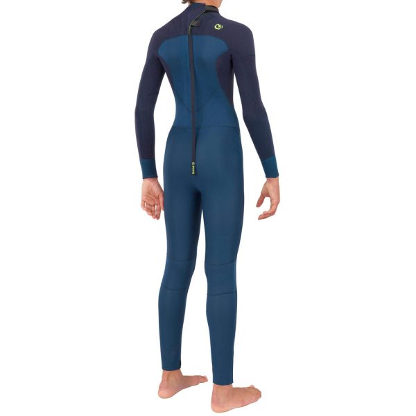 Kid s Full Wetsuit Neoprene 3 2mm - SWS 500TW Blue Black Fashion