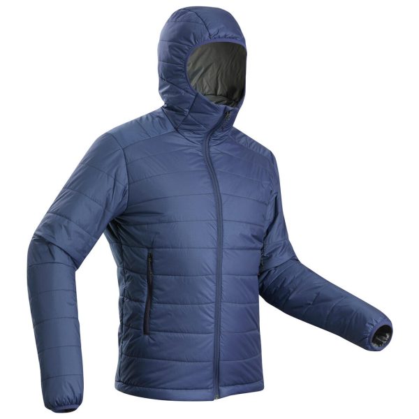 Men s Trekking Padded Jacket w  Hood Synthetic - Trek 100 Cheap