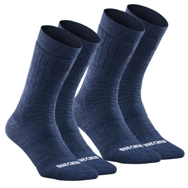 Hiking Socks Mid Warm 2-pack - SH100 Online Hot Sale