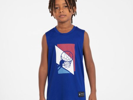 Kids  Sleeveless Basketball Jersey TS500 Fast Online now