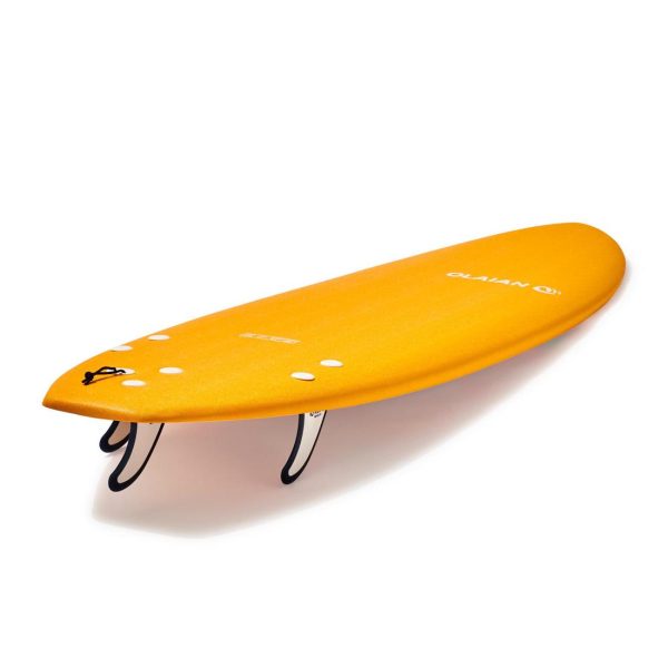 Kid s Foam Hybrid Surfboard 6  + Leash & 3 Fins - 500 Hot on Sale