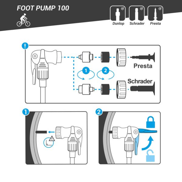 100 Bike Foot Floor Pump Fashion