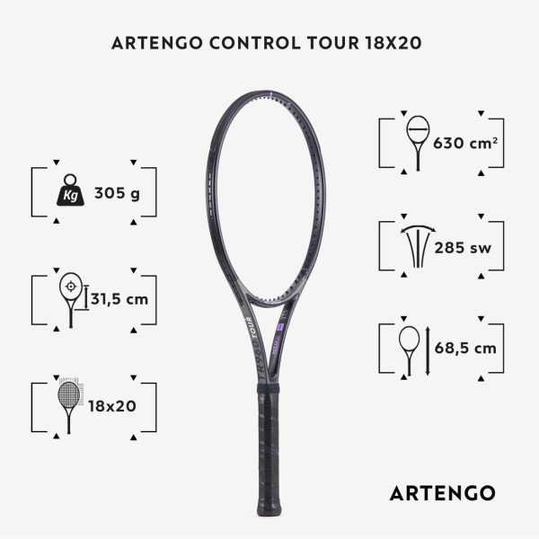 Adult Unstrung Tennis Racket TR960 Control Tour 18x20 - Black Online Hot Sale