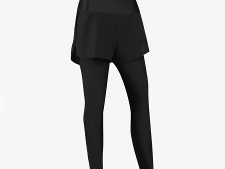 WOMEN RUN LONGTIGHT  2N1 BLACK For Discount