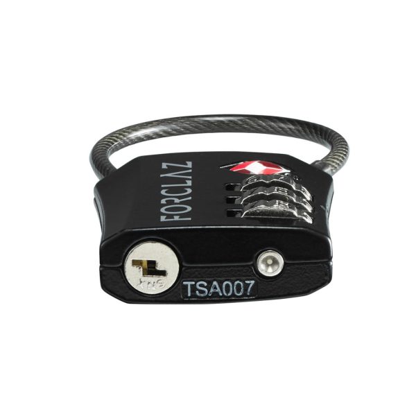 Travelling Trek Cable TSA Code Padlock - Black Online