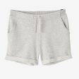 Women s Straight-Cut Cotton Fitness Shorts With Pocket - Light Heather Grey Online now