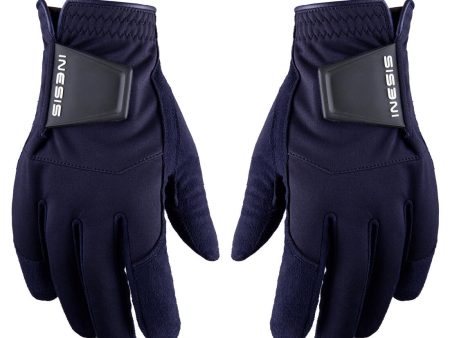 Women s golf pair of RW gloves navy blue For Cheap