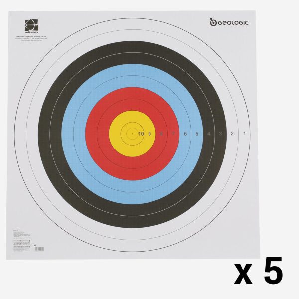 Archery Target Faces X5 (80x80cm) For Discount