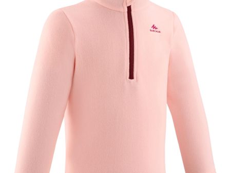 Kids’ Hiking Fleece - MH100 Aged 2-6 - Pink For Sale