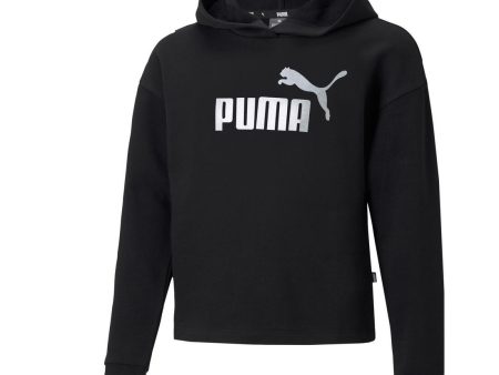 Puma Kids Essentials+ Logo Cropped Hoodie Online Hot Sale