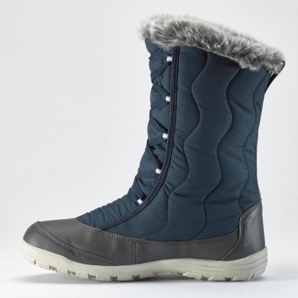 Women s High Snow Boots Laced Waterproof - SH500 X-Warm Supply