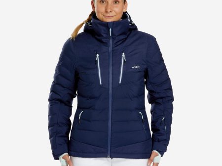 900 Warm Women s Ski Down Jacket - Navy Blue For Sale