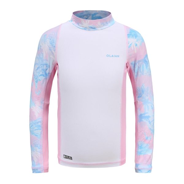 Girl s Rash Vest Long Sleeve - 500 Fashion