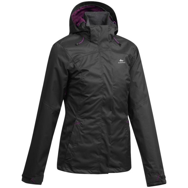 Women s Hiking Jacket Waterproof - MH 100 For Sale