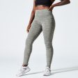 Women s High-Waisted Cardio Fitness Leggings - Mottled Khaki Fashion