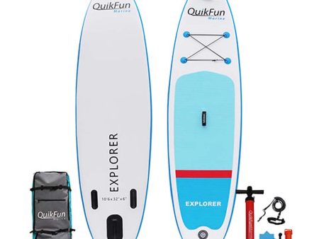 QuikFun Marine QuikSup Explorer 10 6  Inflatable Stand Up Paddle Board Sale