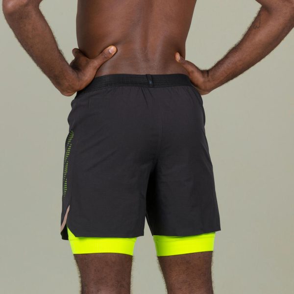 Men s Swimming Jammer-Swim Short - 500 Fiti Black Yellow Beige For Sale