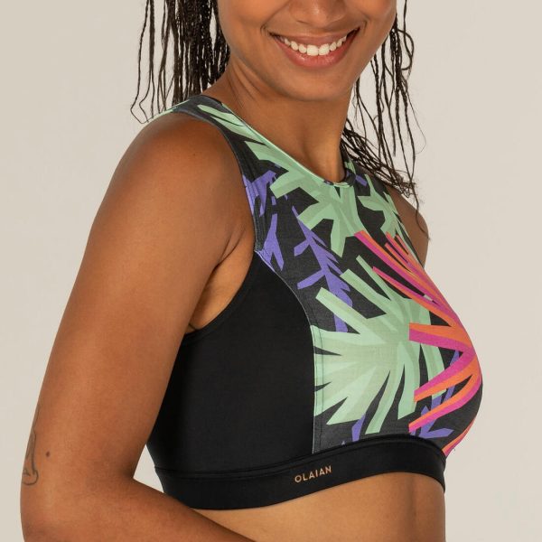 Women’s Crop Top w  Hydrophobic Removable Cups Back Zip - Carla Hawaii Online now