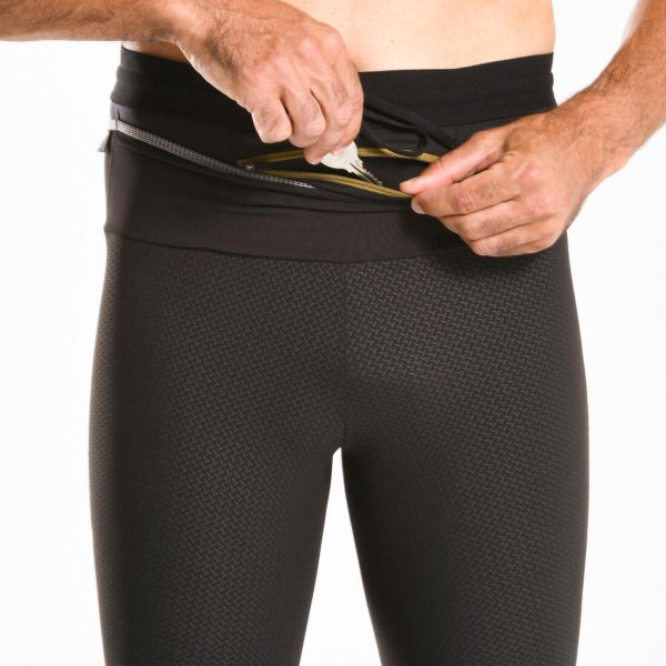 MEN S TRAIL RUNNING TIGHTS EMBOSS - BLACK BRONZE Hot on Sale