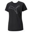 Puma Women s Train Favorite Jersey Cat T-Shirt Black Fashion